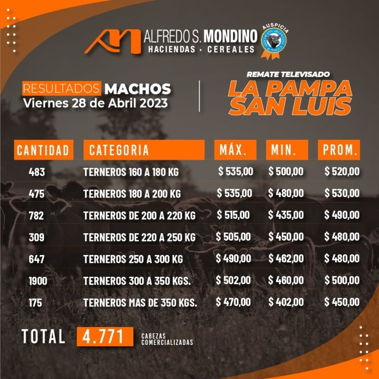 Resultados Machos – 28 de abril