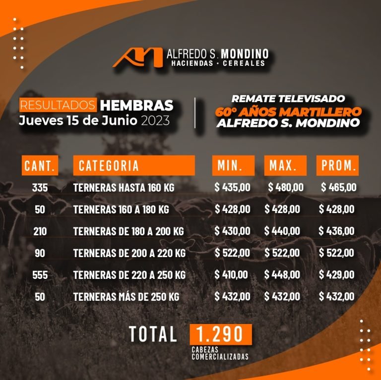 Resultados Hembras Del Campillo 41 Aniversario – 15 de junio