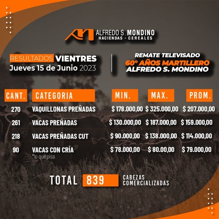 Resultados Vientres Del Campillo 41 Aniversario – 15 de junio