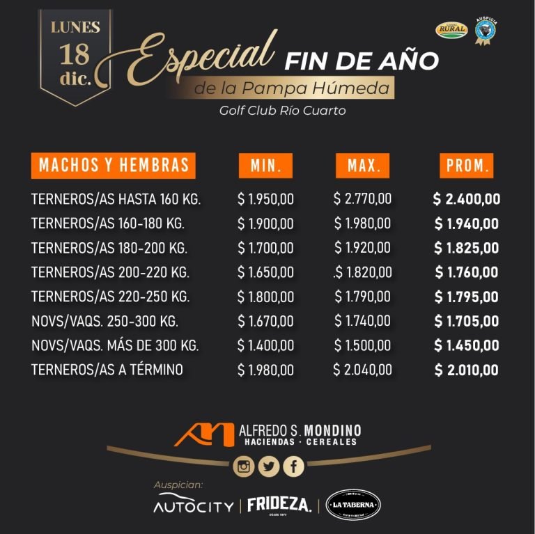 Resultados Machos y Hembras – Especial de fin de año 18/12