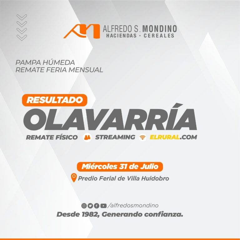 Resultados Remate 31 de julio-Olavarría