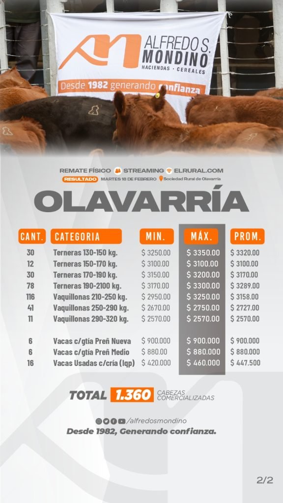 Resultados Hembras Olavarría