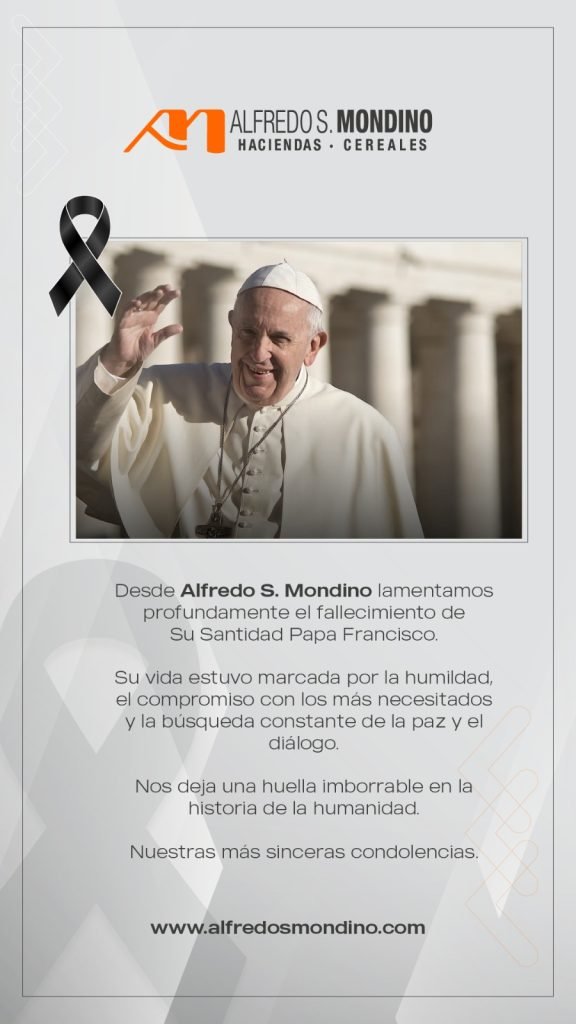 Lamentamos el fallecimiento de Su Santidad Papa Francisco