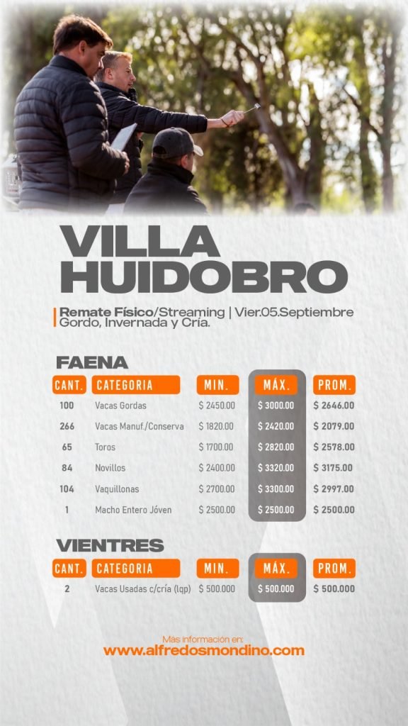 Resultado Faena- Villa Huidobro