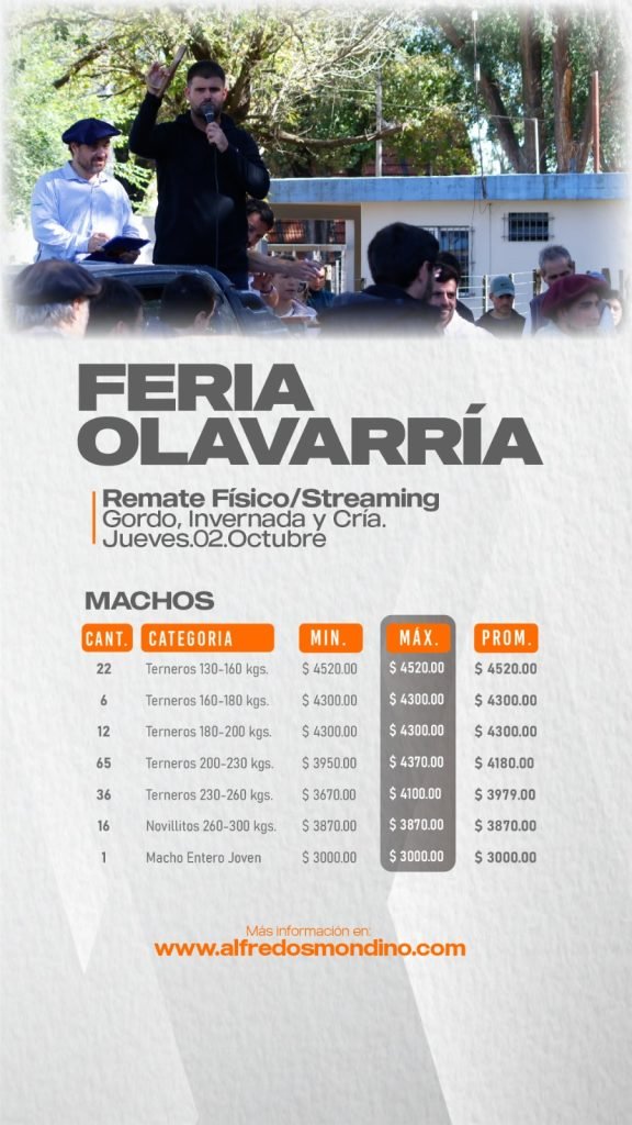 Resultado Machos- Feria de Olavarría