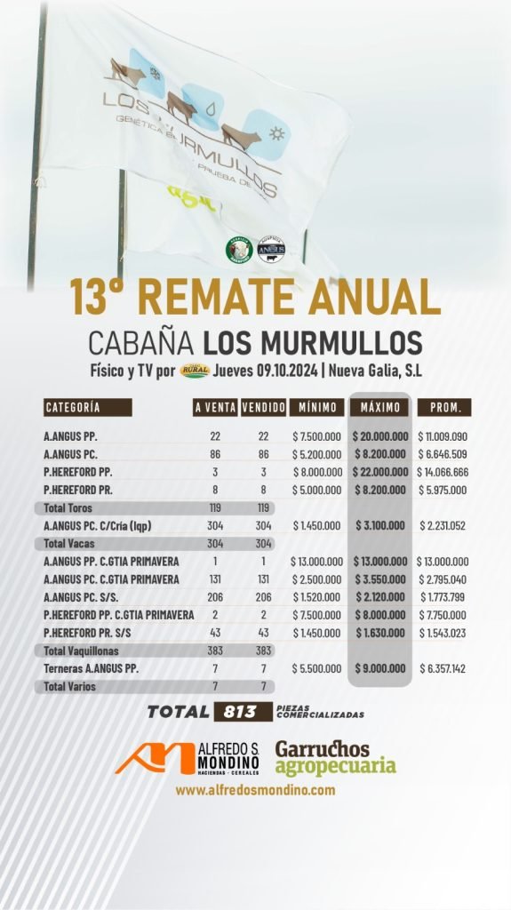 Resultado Remate Anual Los Murmullos