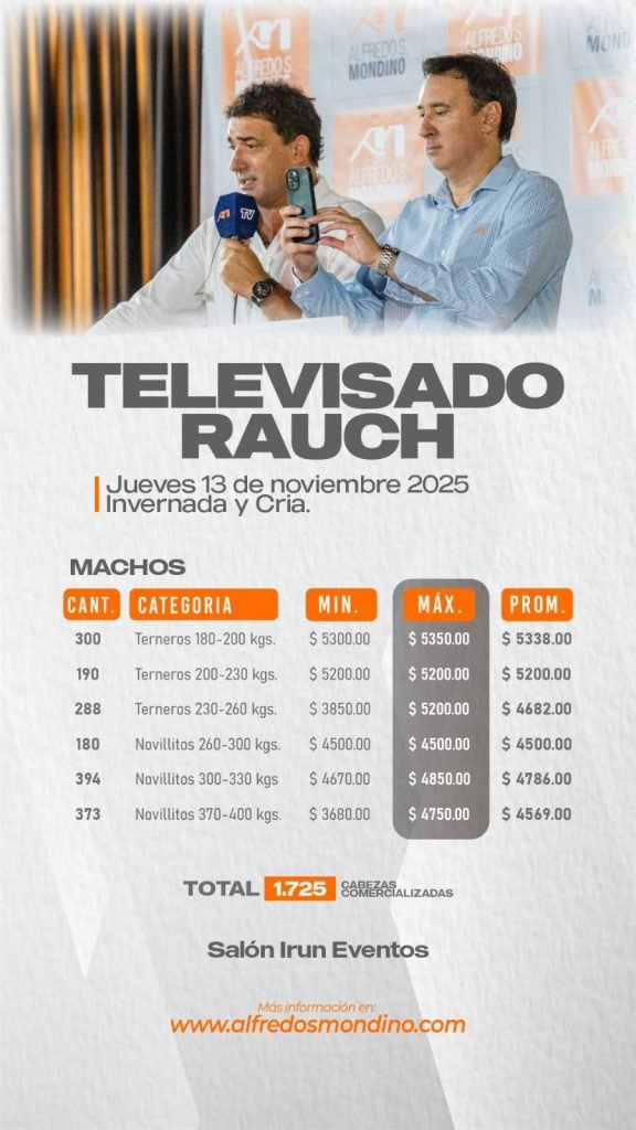 Resultado Machos- Remate Rauch
