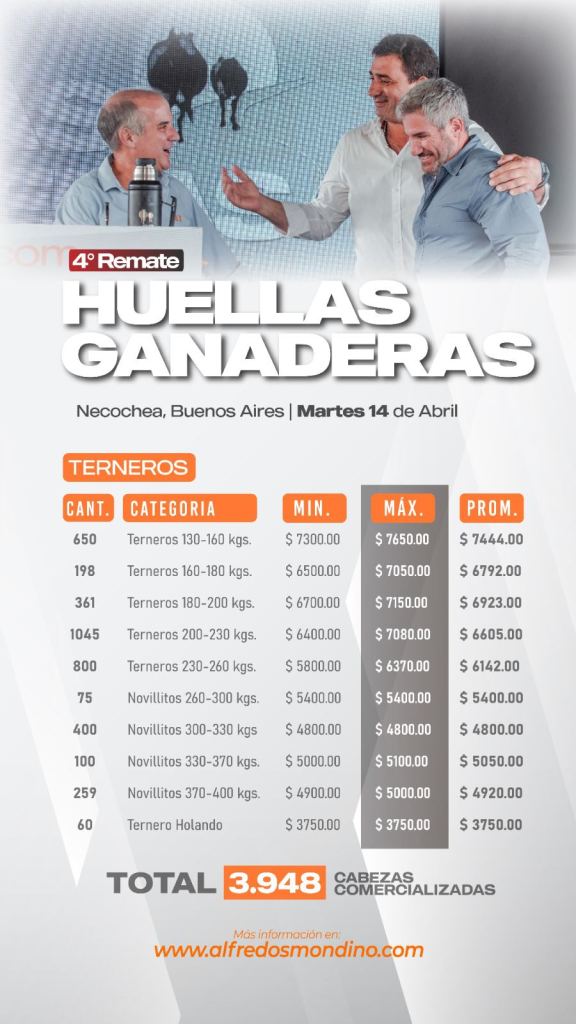 Resultado Terneros- Huellas Ganaderas