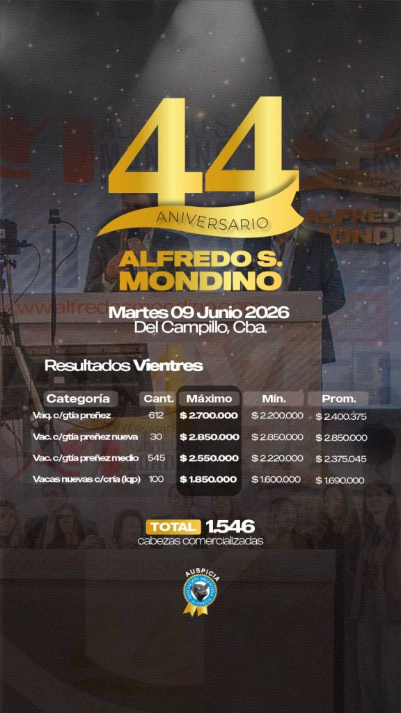 Resultado Vientres- Remate 09 de junio