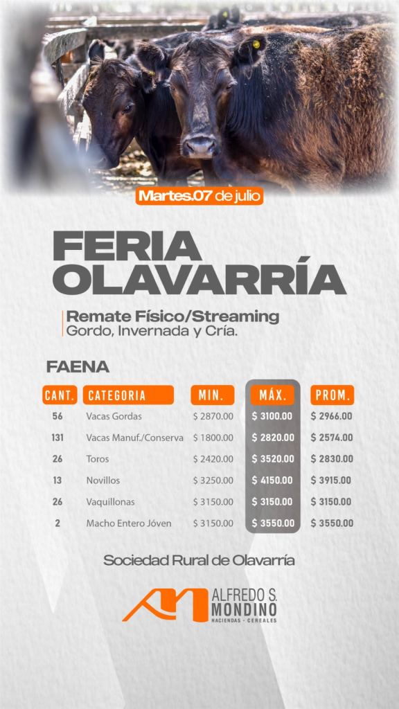 Resultado Faena-Feria Olavarría-7 de julio